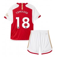 Arsenal Takehiro Tomiyasu #18 Hjemmedraktsett Barn 2023-24 Kortermet (+ Korte bukser)